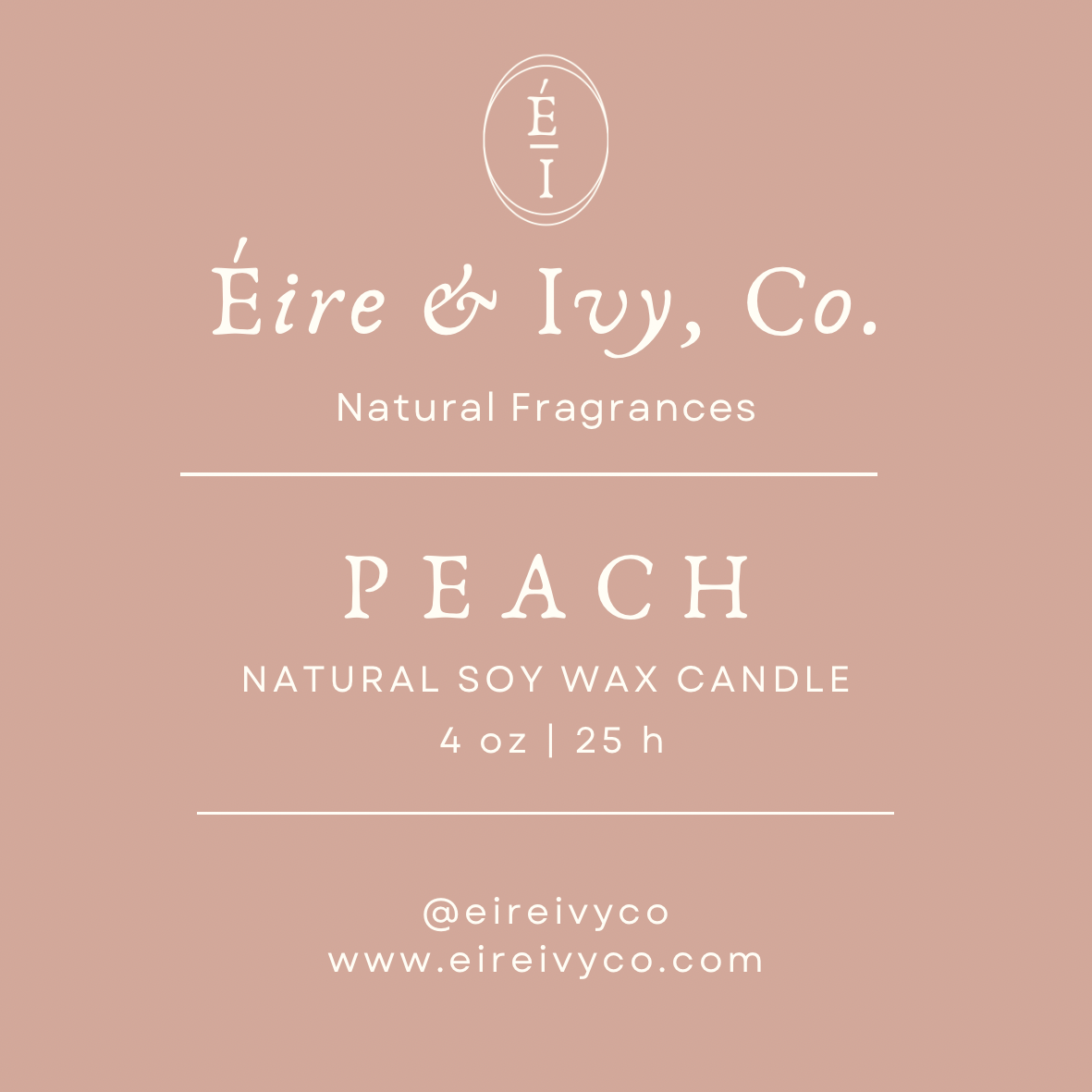 Georgia Peach | 4 oz. Natural Soy Wax Candle
