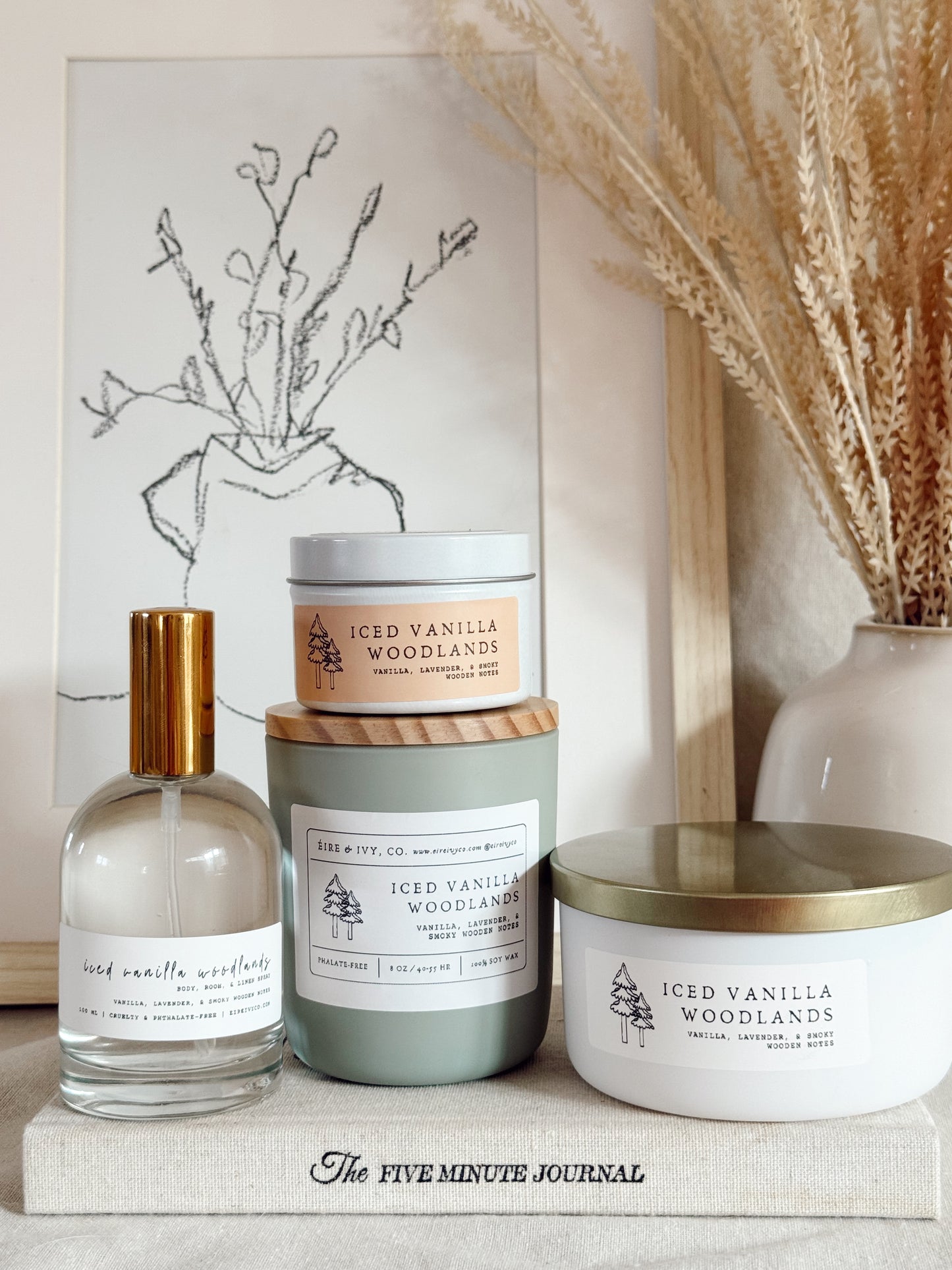 Iced Vanilla Woodlands | Soy Candles & Body, Room, and Linen Spray