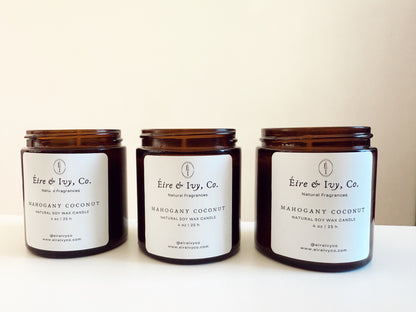 Mahogany Coconut | 4 oz. Natural Soy Wax Candle