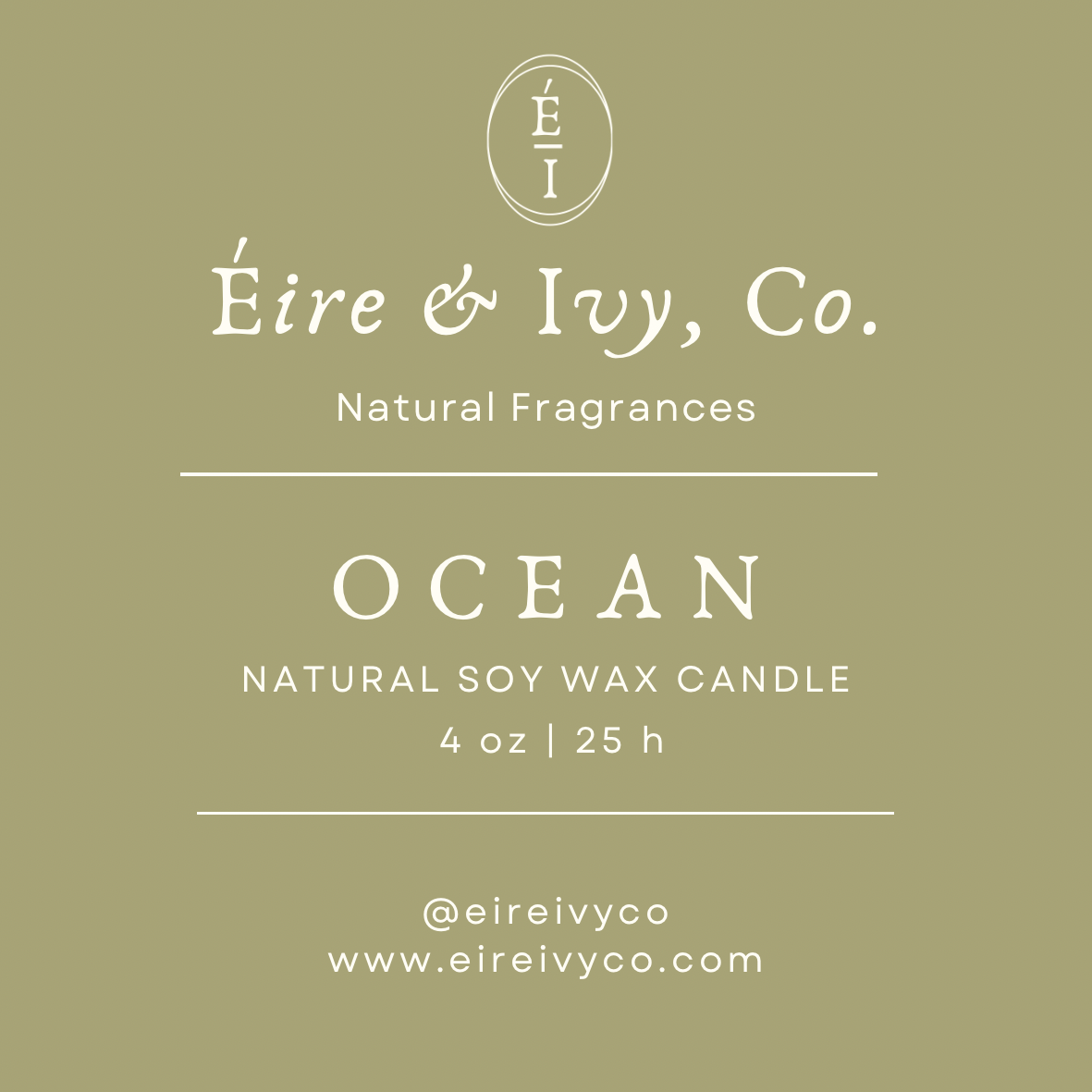 Ocean | 4 oz. Natural Soy Wax Candle