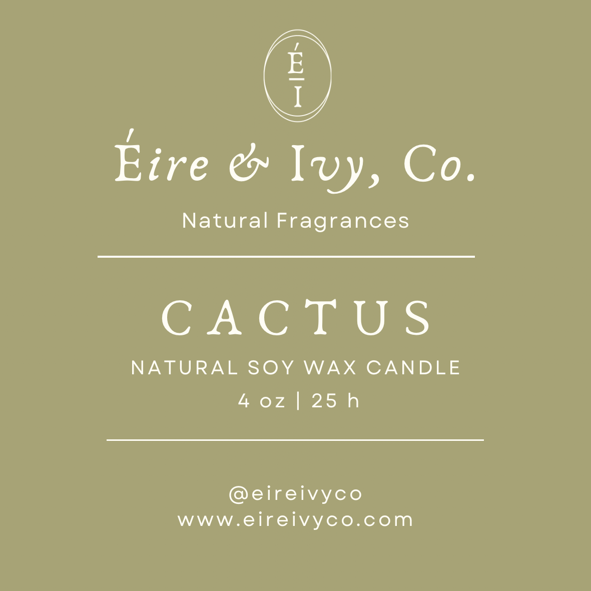 Cactus | 4 oz. Natural Soy Wax Candle