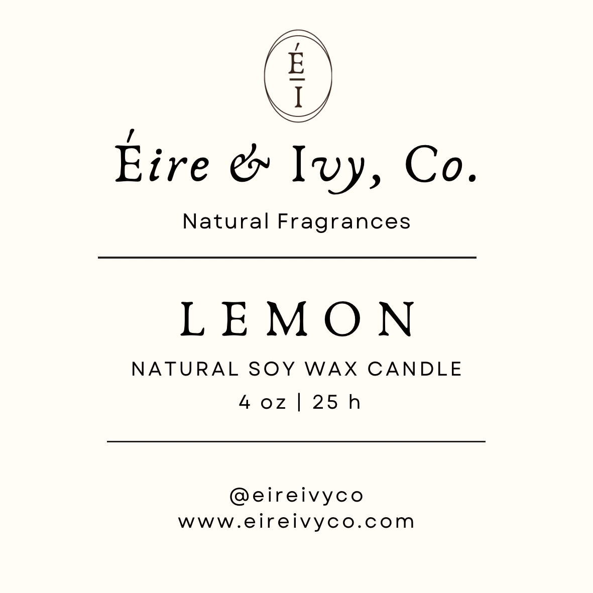 Lemon | 4 oz. Natural Soy Wax Candle