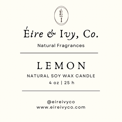 Lemon | 4 oz. Natural Soy Wax Candle