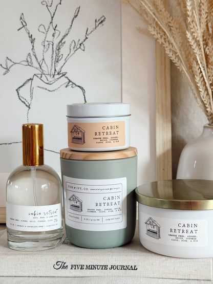 Cabin Retreat | Soy Candles & Body, Room, and Linen Spray