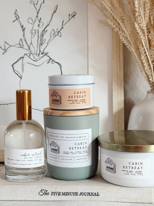 Cabin Retreat | Soy Candles & Body, Room, and Linen Spray