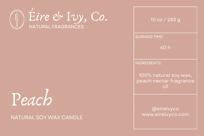 Georgia Peach | 10 oz. Natural Soy Wax Candle