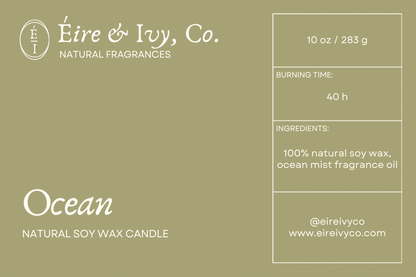 Ocean | 10 oz. Natural Soy Wax Candle